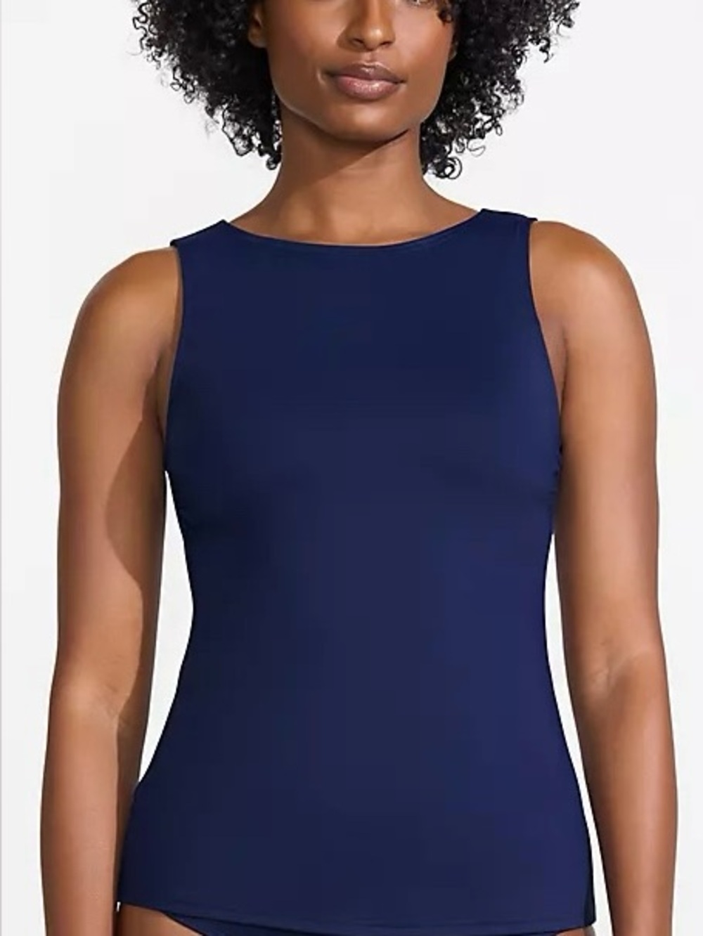 Women’s Navy Sleeveless Tankini 2 pc swim suit size 8 EUC